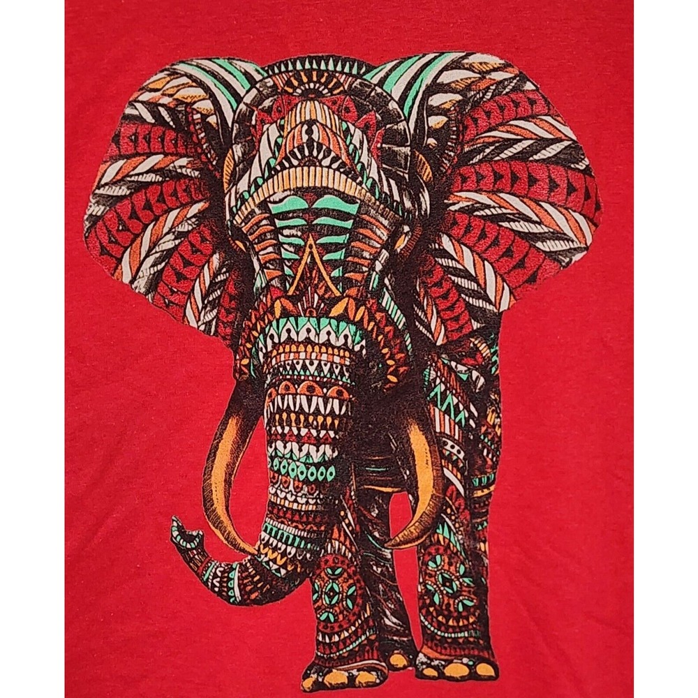Port & Company Elephant Print T Shirt Womens Large